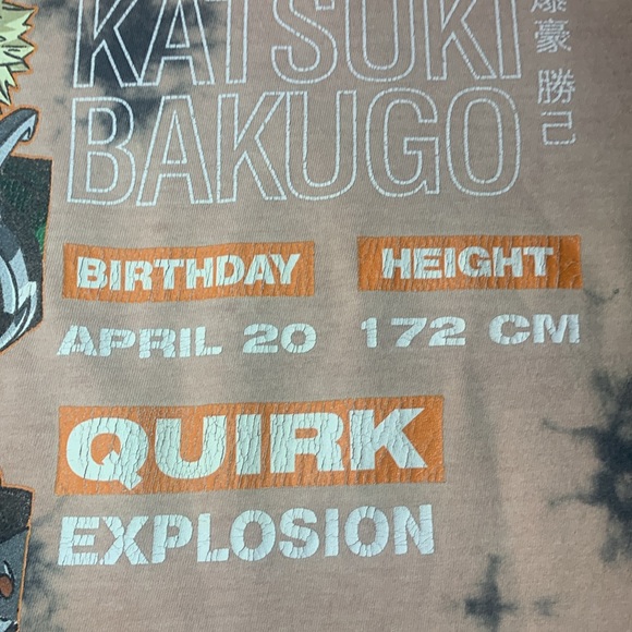 My Hero Acadamia Tie Dye Katsuki Bakugo Tee M - Picture 3 of 6